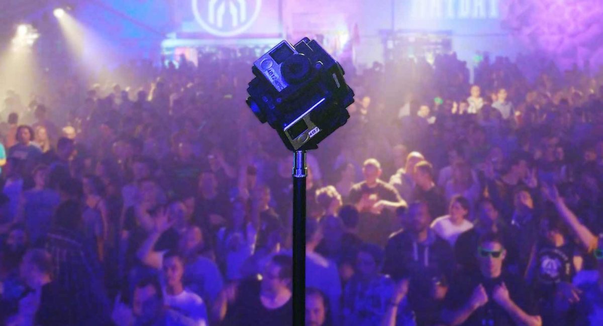 VR camera setup at concert